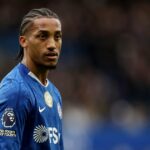 Joao Pedro z Chelsea sa pozerá počas zápasu Premier League medzi Chelsea a Burnley na Stamford Bridge 21. februára 2026 v Londýne v Anglicku.