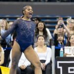 Jordan Chiles predlžuje perfektnú sériu 10, UCLA porazila Michigan