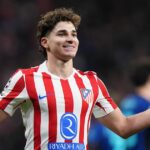 Julian Alvarez oslavuje gól za Atlético Madrid