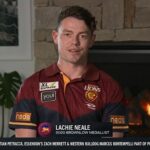 Lachie Neale (na obrázku) sa údajne chystá odstúpiť od svojich mediálnych povinností a na AFL 360 ho nahradí Nick Daicos.