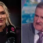 MANCHESTER, ANGLICKO – 11. JANUÁRA: Laura Woodsová, športová moderátorka, reaguje pri práci na ihrisku pred zápasom tretieho kola Emirates FA Cupu medzi Manchestrom United a Brighton & Hove Albion 11. januára 2026 v Manchestri v Anglicku. (Foto Richard Sellers/Sportsphoto/Allstar cez Getty Images)