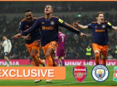 Lídri Liverpoolu pre prestup Anthonyho Gordona Anthony Gordon v akcii za Newcastle