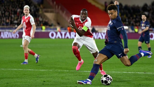 Liga majstrov UEFA — Doue inšpiruje PSG k víťazstvu 3:2 nad Monakom; Dembé odchádza so zranením
