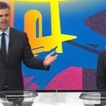 Výkonný riaditeľ komunikácie UEFA Pedro Pinto, zástupca generálneho sekretára UEFA Giorgio Marchetti a veľvyslanec Nadácie UEFA pre deti a bývalý stredopoliar Sevilly Ivan Rakitic tlieskajú na konci 16. kola, štvrťfinále a semifinále Ligy majstrov UEFA 2025 – 2026 v žrebovaní Nyon House of European Football we Švajčiarsko