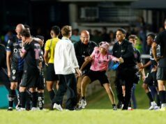 Lionela Messiho porazil fanúšik počas zápasu Interu Miami v Portoriku Lionela Messiho porazil fanúšik počas zápasu Interu Miami v Portoriku