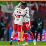 Krídelník RB Leipzig Yan Diomande v akcii
