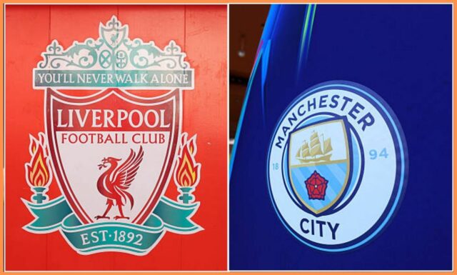 Hugo Ekitike z Liverpoolu oslavuje druhý gól svojho tímu so spoluhráčom Florianom Wirtzom počas zápasu Premier League medzi Liverpoolom a...