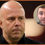 Arne Slot kričí pokyny hráčom Liverpoolu počas víťazstva proti Brightonu