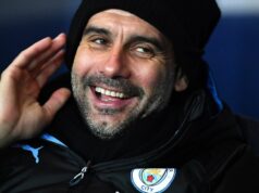 Man City 115 účtuje „veľmi pomalý“ postup podľa predpovede trestu Premier League OXFORD, ANGLICKO – 18. DECEMBRA: Pep Guardiola, manažér Manchestru City, sa smeje pred štvrťfinálovým zápasom Carabao Cupu medzi Oxford United a Manchester City na štadióne Kassam 18. decembra 2019 v anglickom Oxforde.