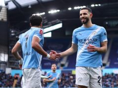 Man City prekonal Salford, ale jeden tím Premier League v šoku vypadol z FA Cupu Rayan Aït-Nouri z Manchestru City oslavuje