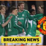 Anthony Gordon v akcii za Newcastle proti Manchestru United