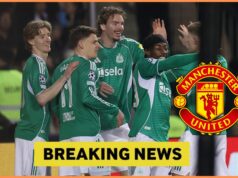 Man United prestúpil Anthonyho Gordona z Newcastlu Anthony Gordon v akcii za Newcastle proti Manchestru United