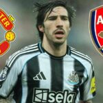 NEWCASTLE UPON TYNE, ANGLICKO – 21. JANUÁRA: Sandro Tonali z Newcastle United sleduje zápas fázy MD7 Ligy majstrov UEFA 2025/26 medzi Newcastle United FC a PSV Eindhoven v St James' Park 21. januára 2026 v Newcastle upon Tyne v Anglicku. (Foto: George Wood/Getty Images)