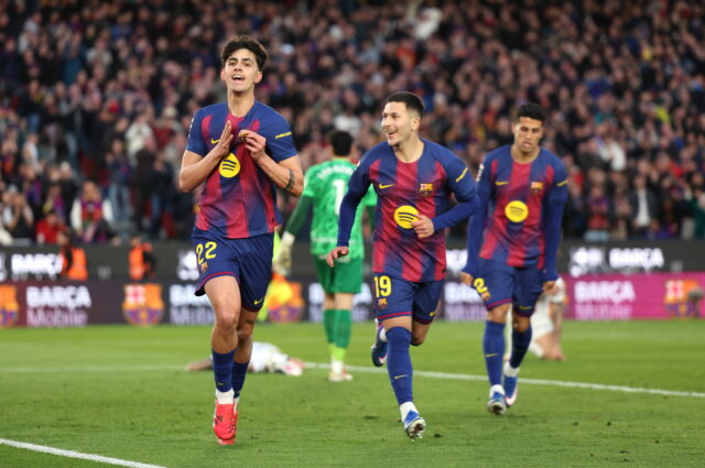 Marc Bernal sa tešil zo strelenia prvého gólu Barcelony proti Mallorce
