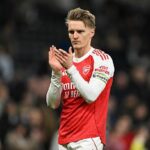 Eberechi Eze z Arsenalu počas zápasu Premier League medzi Tottenhamom Hotspur a Arsenalom na štadióne Tottenham Hotspur 22. februára 2026 v...