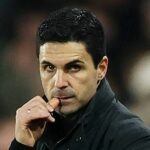 BRENTFORD, ANGLICKO – 12. FEBRUÁRA: Mikel Arteta, manažér Arsenalu, reaguje počas zápasu Premier League medzi Brentfordom a Arsenalom na Gtech Community Stadium 12. februára 2026 v anglickom Brentforde. (Foto: Eddie Keogh/Getty Images)