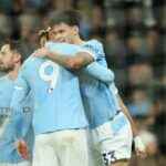 Nico O'Reilly strelil úvodný gól zápasu za Man City (PA)