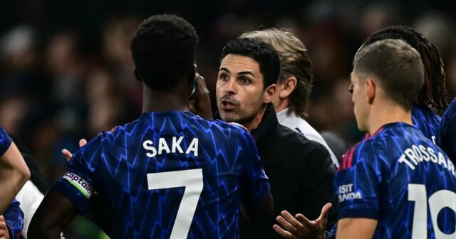 Mikel Arteta a Bukayo Saka