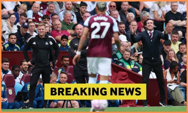 Manažér Aston Villy Unai Emery počas tlačovej konferencie