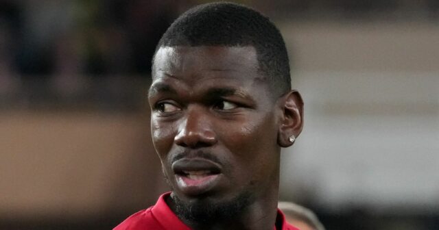 Paul Pogba pred prípravným prípravným zápasom medzi Nottinghamom Forest a AS Monaco. 