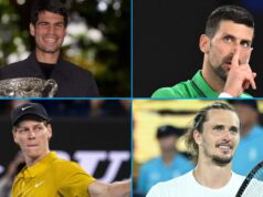 Novak Djokovič pred Jannikom Sinnerom vedie Carlos Alcaraz Novak Djokovič pred Jannikom Sinnerom vedie Carlos Alcaraz