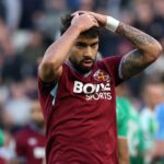 Lucas Paqueta reaguje počas zápasu West Hamu