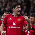 Harry Maguire oslavuje gól Manchestru United