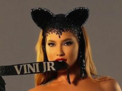 Ohromujúci WAG esa Real Madrid nosí golier s jeho menom ako „sexy mačiatko“ Virginia Fonseca