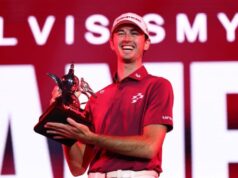 Okamžitá reakcia Alexa de Minaura na to, že Elvis Smylie vyhral LIV Riyadh pri svojom debute Autor fotografie: Francois Nel/Getty Images