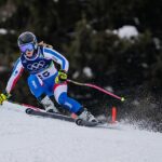CORTINA D'AMPEZZO, TALIANSKO – 6. februára: Laura Gauche z tímu Francúzska v akcii počas zjazdového tréningu na Zimných olympijských hrách Milano Cortina 2026 v stredisku alpského lyžovania Tofane 6. februára 2026 v talianskej Cortine d'Ampezzo. (Foto: Daniel Kopatsch/VOIGT/GettyImages)