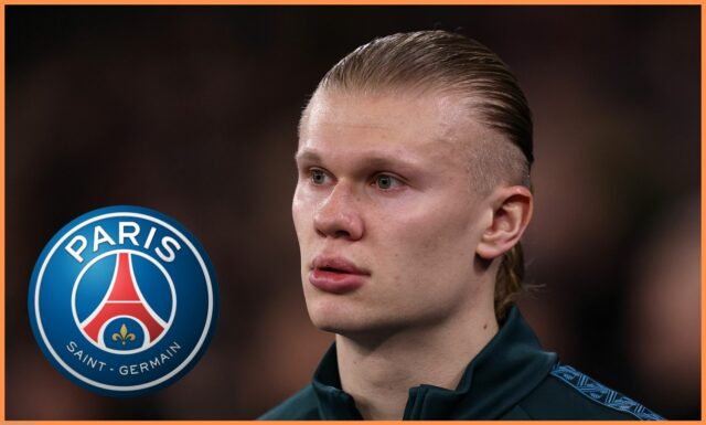 Erling Haaland oslavuje gól Manchestru City proti Liverpoolu