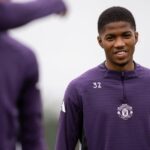 Chido Obi v akcii za Manchester United na tréningu
