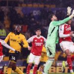 WOLVERHAMPTON, ANGLICKO - 18. FEBRUÁRA: Mikel Arteta, manažér Arsenalu, reaguje na remízu v zápase Premier League medzi Wolverhampton Wanderers a Arsenal v Molineux 18. februára 2026 v anglickom Wolverhamptone. (Foto: Michael Regan/Getty Images)