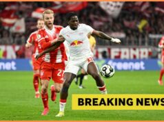 Prestup Aston Villa Castello Lukeba z RB Lipsko Castello Lukeba v akcii za RB Leipzig