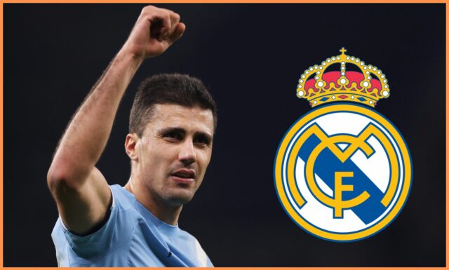 Rodri v akcii za Manchester City proti Brightonu