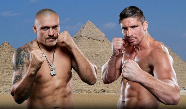 Pyramídy v Gíze hostí boxerský zápas Oleskandr Usyk vs. Rico Download app from appStore