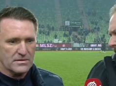 Robbie Keane odpovedá na prácu v Tottenhame pred odchodom z pohovoru Robbie Keane, hlavný tréner Ferencvarosi TC, sleduje pred zápasom MD8 fázy Ligy UEFA 2025/26 medzi Nottingham Forest FC a Ferencvarosi TC