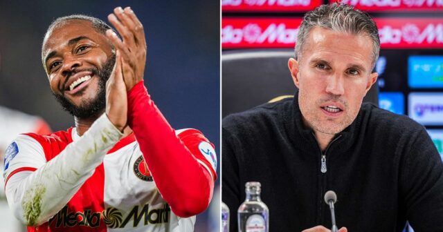 Robin van Persie spustil po kritike debutu chválospev Raheema Sterlinga Útočník SC Feyenoord Rotterdam Raheem Sterling hrá počas zápasu SC Feyenoord Rotterdam vs SC Telstar na štadióne De Kuip pre holandskú sezónu Vriendenloterij Eredivisie 2025 – 2026 v Rotterdame, Holandsko, 22. februára 2026. (Foto: Marcel van Dorst Images/ EYNTurs)