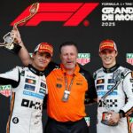 Zak Brown (na obrázku v strede) opäť uviedol, že pravidlá McLarenu pre papáju budú v tejto sezóne predstavené