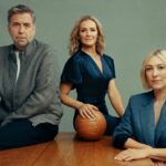 Na snímke Gabby Logan, Mark Chapman a Kelly Cates