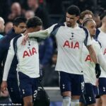 Hviezda Tottenhamu Wilson Odobert (vľavo) bol nútený odstúpiť počas zápasu s Newcastlom