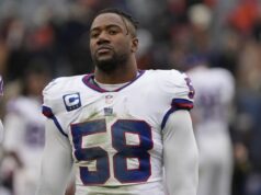 Správa: Giants plánujú vydať LB Bobby Okereke NFL: New York Giants v Chicago Bears