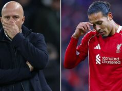 Správy z Liverpoolu: Arne Slot upustil od Virgila van Dijka, že hviezda je kritizovaná v brutálnych komentároch MARSEILLE, FRANCÚZSKO – 21. JANUÁRA: (LR) Tréner FC Liverpool Arne Slot, Virgil van Dijk z FC Liverpool oslavuje víťazstvo po zápase počas zápasu Ligy majstrov UEFA medzi Olympique Marseille a Liverpoolom na Stade Vélodrome 21. januára 2026 v Marseille, Francúzsko (Foto/foto: EricGricGric)