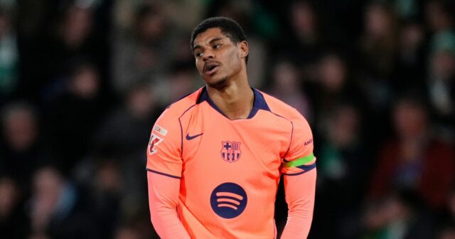 Marcus Rashford z Barcelony reaguje