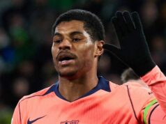 Správy z Man Utd: Marcus Rashford zamietol, pretože prestupová otočka bola zablokovaná napriek plaču fanúšikov ELCHE, ŠPANIELSKO - 31. JANUÁRA: Marcus Rashford z FC Barcelona oslavuje po strelení tretieho gólu svojho tímu počas zápasu LaLiga EA Sports medzi Elche CF a FC Barcelona na Estadio Manuel Martinez Valero 31. januára 2026 v španielskom Elche. (Foto: Angel Martinez/Getty Images)