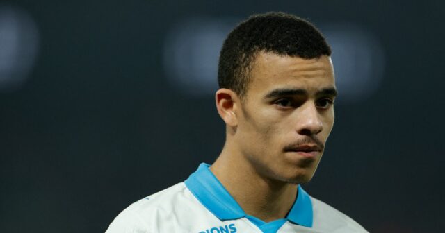 Mason Greenwood počas porážky Marseille s Parížom Saint-Germain