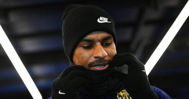 Marcus Rashford v tréningovej výstroji v Barcelone