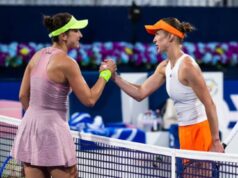 Srdečný odkaz Eliny Svitolinovej Belinde Bencicovej po zápase v Dubaji Foto Robert Prange/Getty Images