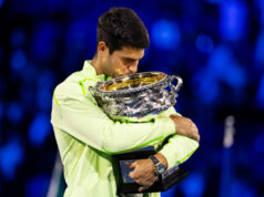 Tenis: Celkoví lídri na peňažných odmenách v kariére 21. januára 2026; Melbourne, Viktória, Austrália; Aryna Sabalenka v akcii proti Číňanke Zhuoxuan Bai v 2. kole dvojhry žien na Australian Open v Rod Laver Arene v Melbourne Parku. Povinný kredit: Mike Frey-Imagn Images