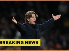 Tottenham v deň uzávierky odmietol šancu získať Jhona Durana Jhon Duran z Fenerbahce SK v akcii počas zápasu Ligy UEFA 2025/26 Legaue MD7 medzi Fenerbahce SK a Aston Villa FC v Ulker...